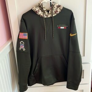 Nike Dri Fit NFL PATRIOTS Green Urban Camo Hooded Pullover Mens Size L